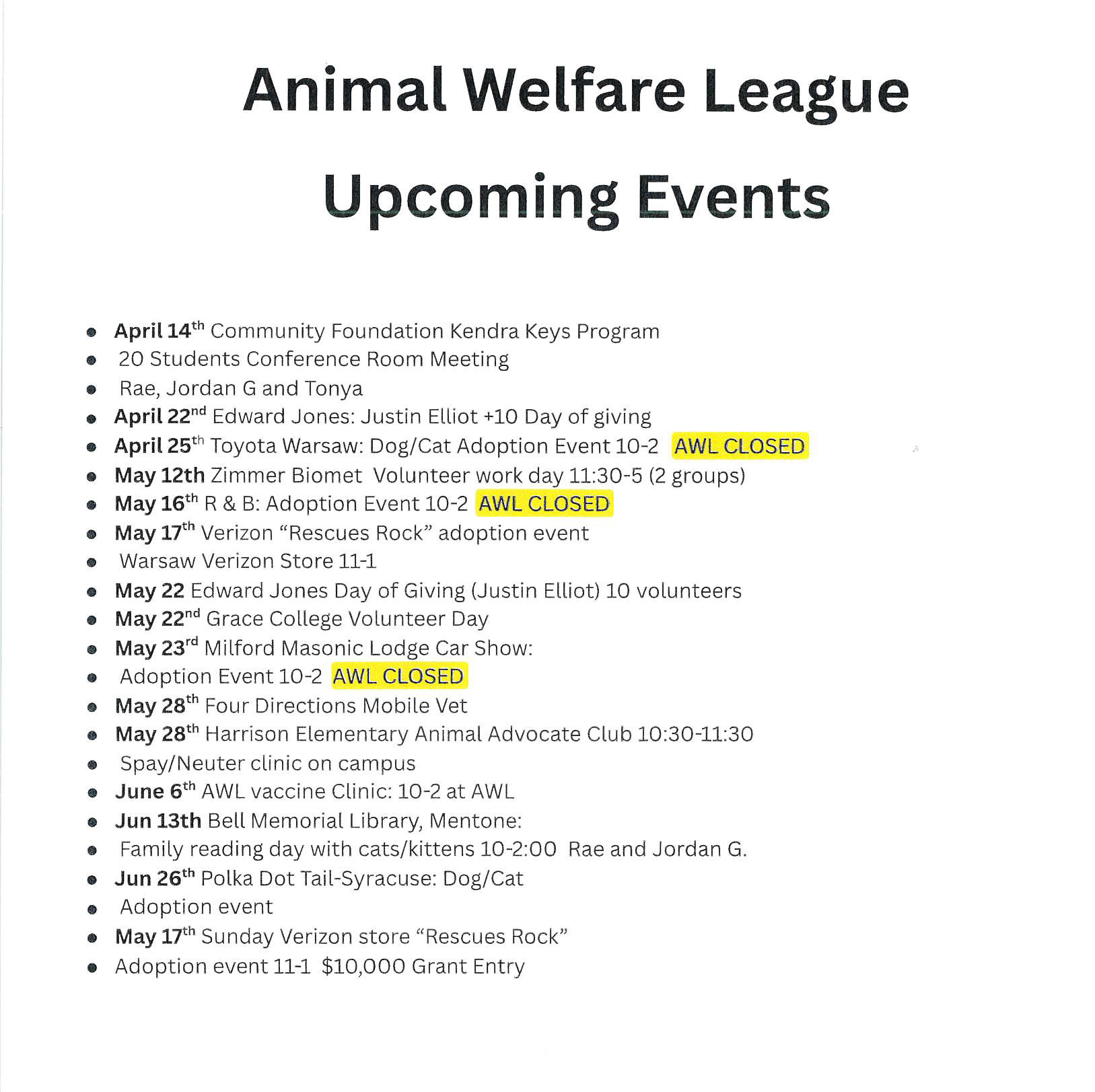 Events